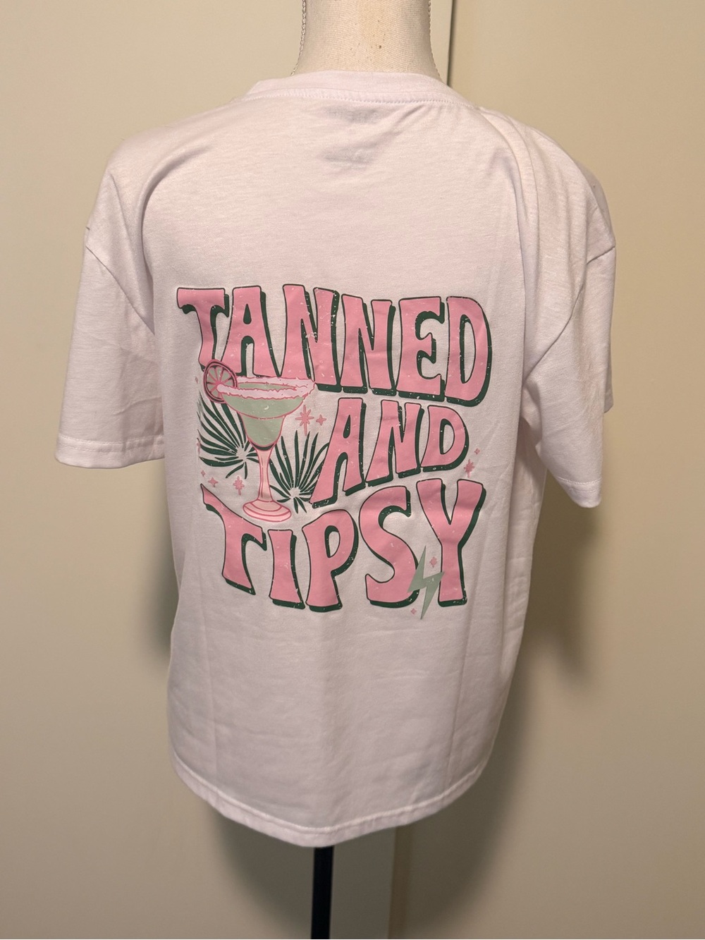 Shein Tanned and Tipsy Tee Size M
